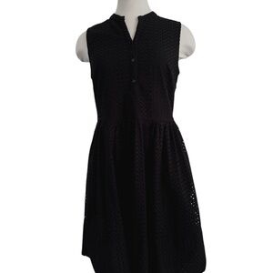 Banana Republic Black Mock Neck Sleeveless Sundress